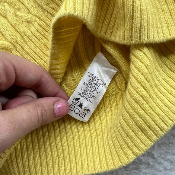 Lilly Pulitzer | Long Sleeve Yellow Cashmere Sweater Medium - Picture 7 of 11